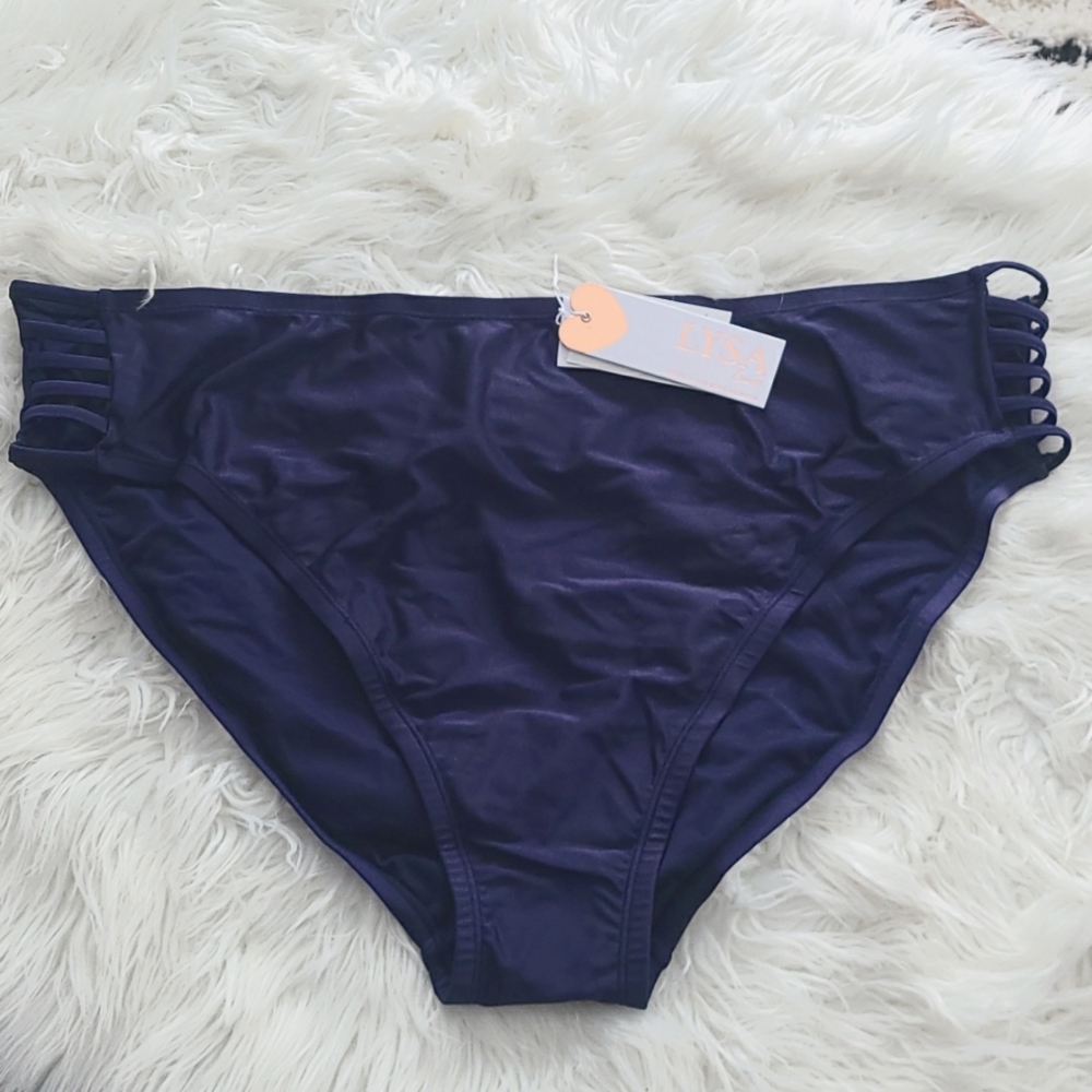 Swim Bottoms. Plus Size. Midrise. Navy LYSA Size 3x. - Picture 1 of 7